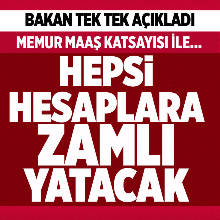 Maaşlar arttı! Bakan Göktaş tek tek açıkladı, memur maaş katsayısı ile...
