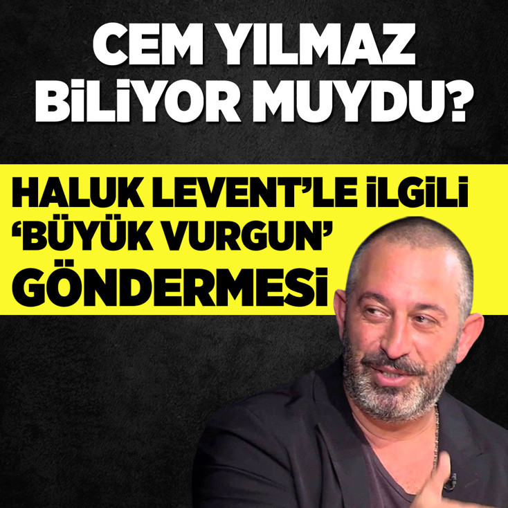 Cem Yılmaz biliyor muydu? Haluk Levent'le ilgili "Büyük vurgun" göndermesi