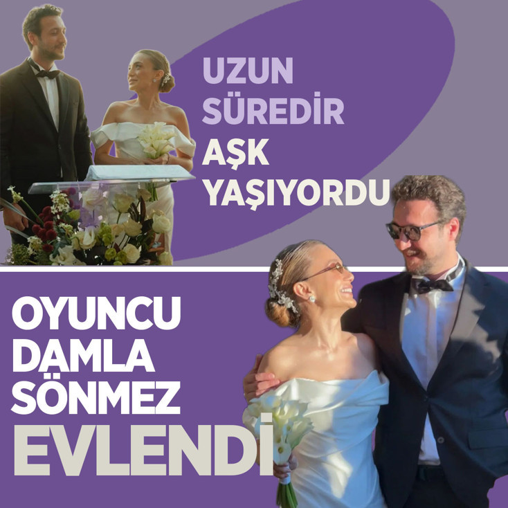 Sessiz sedasız evlendi! Damla Sönmez'in düğününden ilk kareler...