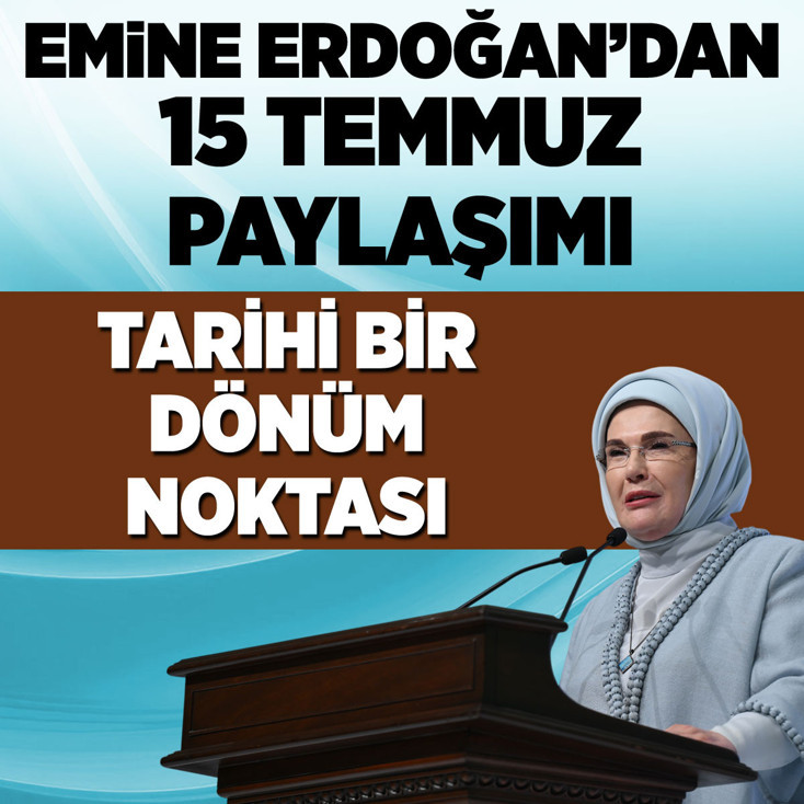 Emine Erdoğan'dan "10. Yılında 15 Temmuz: İrade Bizim, Zafer Bizim" paylaşımı
