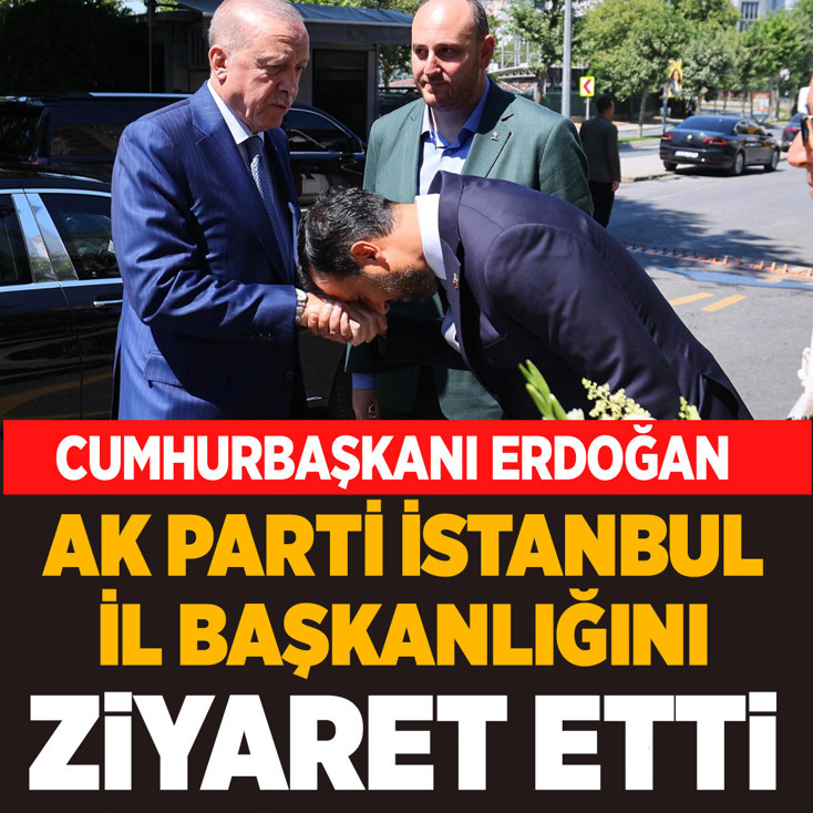Cumhurbaşkanı Erdoğan, AK Parti İstanbul İl Başkanlığını ziyaret etti