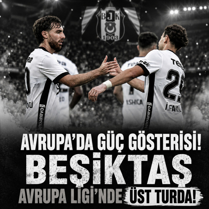 Midtjylland'ı 2-0 mağlup eden Beşiktaş bir üst tura yükseldi