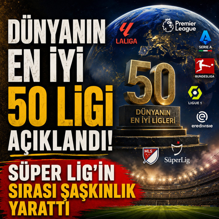 Dünyanın en iyi 50 ligi açıklandı! Süper Lig'in sırası şaşkınlık yarattı