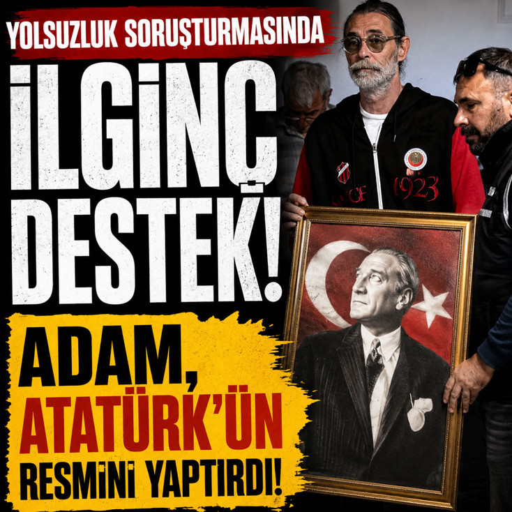 Yolsuzluk soruşturmasında ilginç destek: Adam geldi, Atatürk’ün resmini yaptırdı