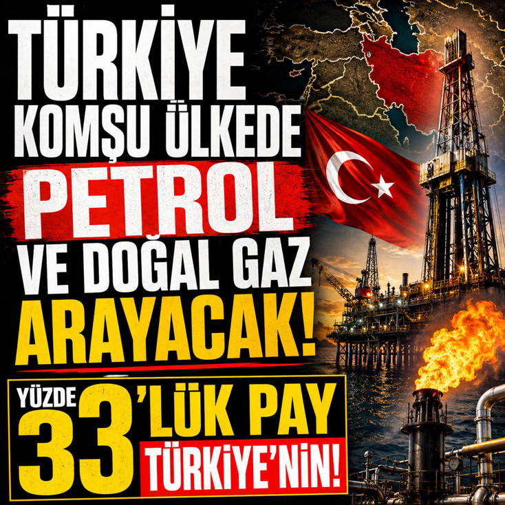 Türkiye komşu ülkede petrol ve doğal gaz arayacak! Yüzde 33'lük pay...
