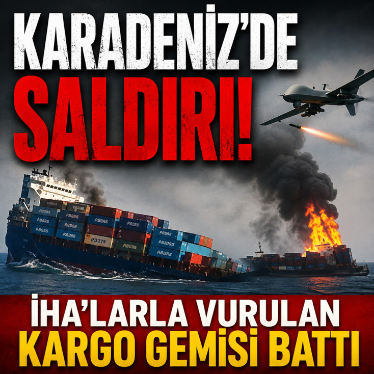 Karadeniz’de İHA saldırısına uğrayan konteyner gemisi battı