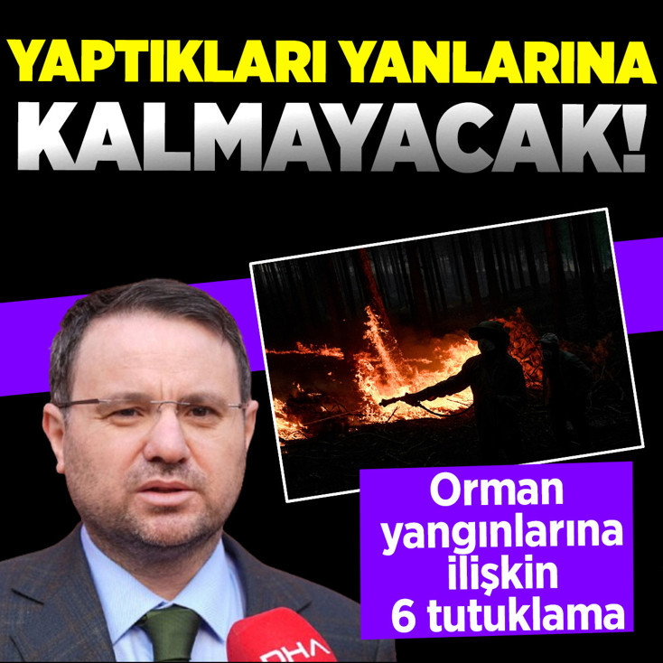 Adalet Bakanı Akın Gürlek açıkladı! Orman yangınları ile ilgili 6 tutuklama
