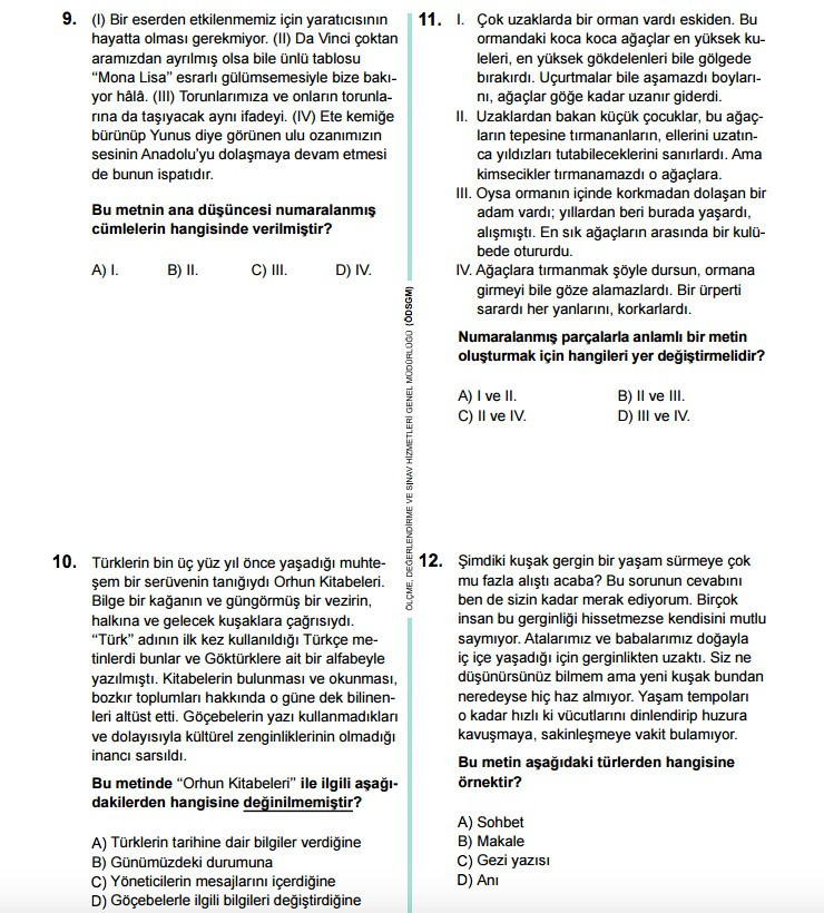 TEOG Türkçe soruları ve cevap anahtarları 2017 tüm kitapçıklara göre - Resim: 4
