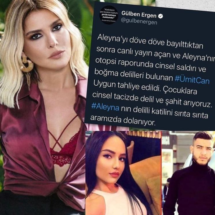 Aleyna Çakır'ın ölümünün baş şüphelisi Ümitcan Uygun'un tahliyesine Gülben Ergen'den isyan! - Resim: 1