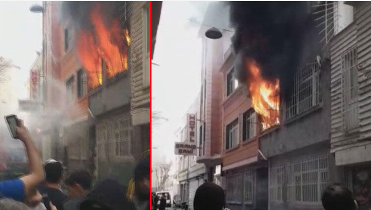 Fatih'te korkunç dakikalar! 'İlk önce camlar patladı ardından yangın çıktı' - Resim: 1