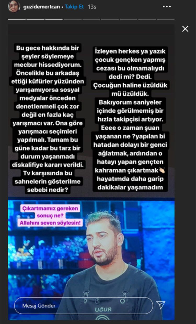 Eski MasterChef yarışmacısı Güzide Mertcan'ın Uğur Yılmaz Deniz paylaşımı olay! - Resim: 3