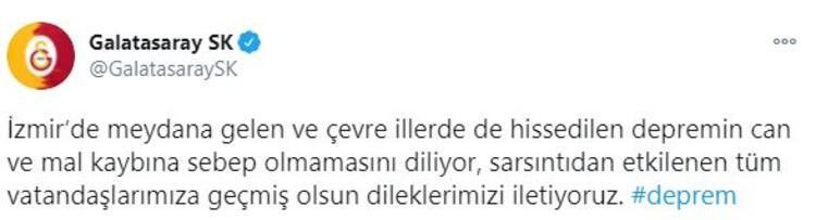 Kulüpler ve sporculardan İzmir'deki deprem için paylaşımlar - Resim: 2