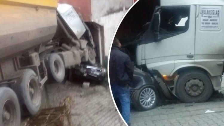 Zonguldak'ta freni boşalan TIR, ortalığı savaş alanına çevirdi - Resim: 1