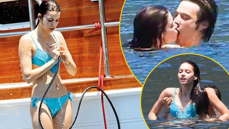 Afra Saraçoğlu sevgilisi ile denizde aşka geldi mahrem görüntüleri olay oldu! - Resim: 3