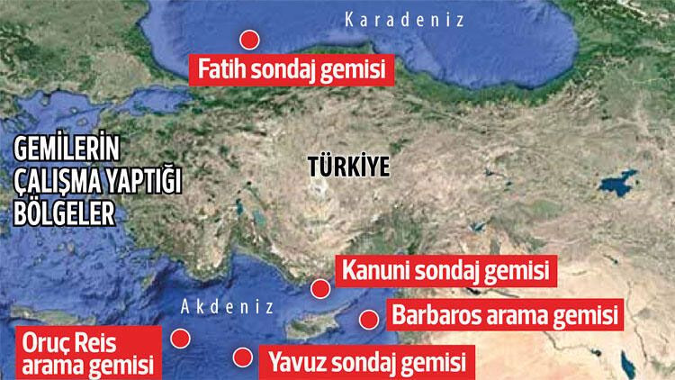 Türkiye'nin 5 gemisi Karadeniz ve Akdeniz'de fersah fersah petrol ve doğalgaz eriyor - Resim: 1