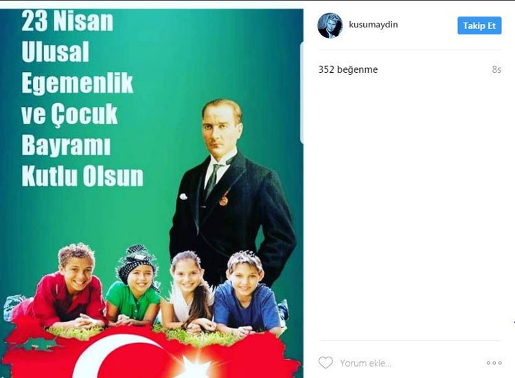 Ünlüler 23 Nisan'ı sosyal medyada coşkuyla kutladı.  - Resim: 4