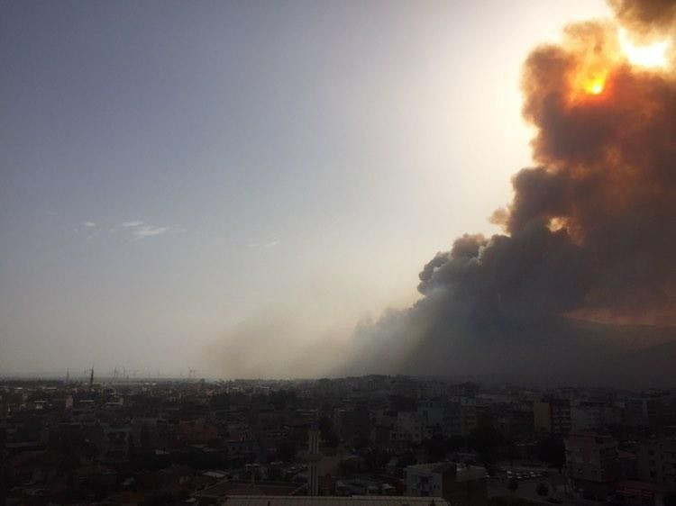 Aydın Söke alevlere teslim oldu! Korkutan yangında 50 hane boşaltıldı - Resim: 1