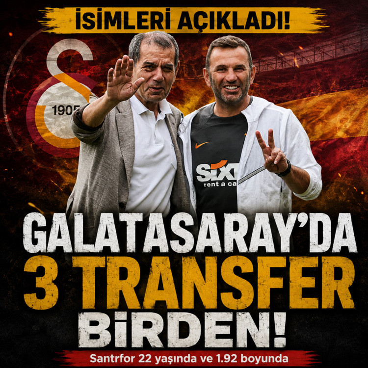 Galatasaray 3 transfer birden yapacak! "Oldu gibi" deyip isimleri açıkladı: Santrfor 22 yaşında ve 1.92 boyunda