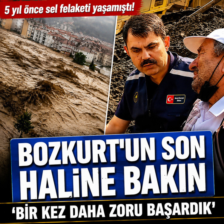 5 yıl önce sel felaketi yaşamıştı! Bakan Kurum'dan Bozkurt paylaşımı: Bir kez daha zoru başardık