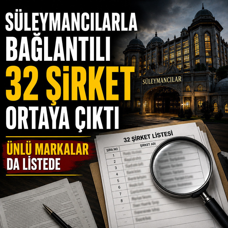Süleymancılarla bağlantılı 32 şirket ortaya çıktı! Ünlü markalar da listede