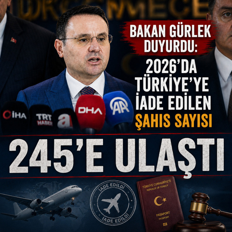 Bakan Gürlek duyurdu: 2026’da Türkiye’ye iade edilen şahıs sayısı 245’e ulaştı