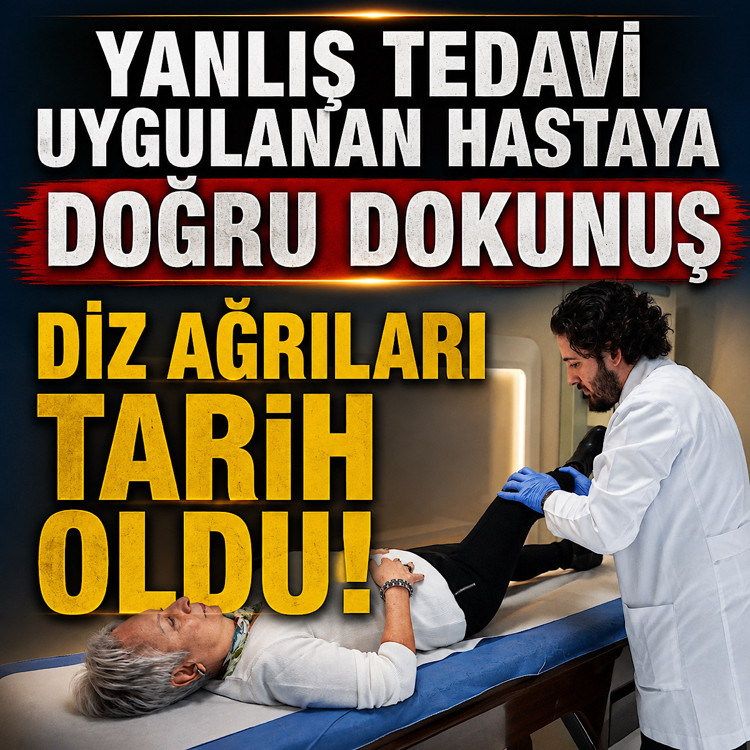 Yanlış tedavi uygulanan hastaya doğru dokunuş! Diz ağrıları tarih oldu