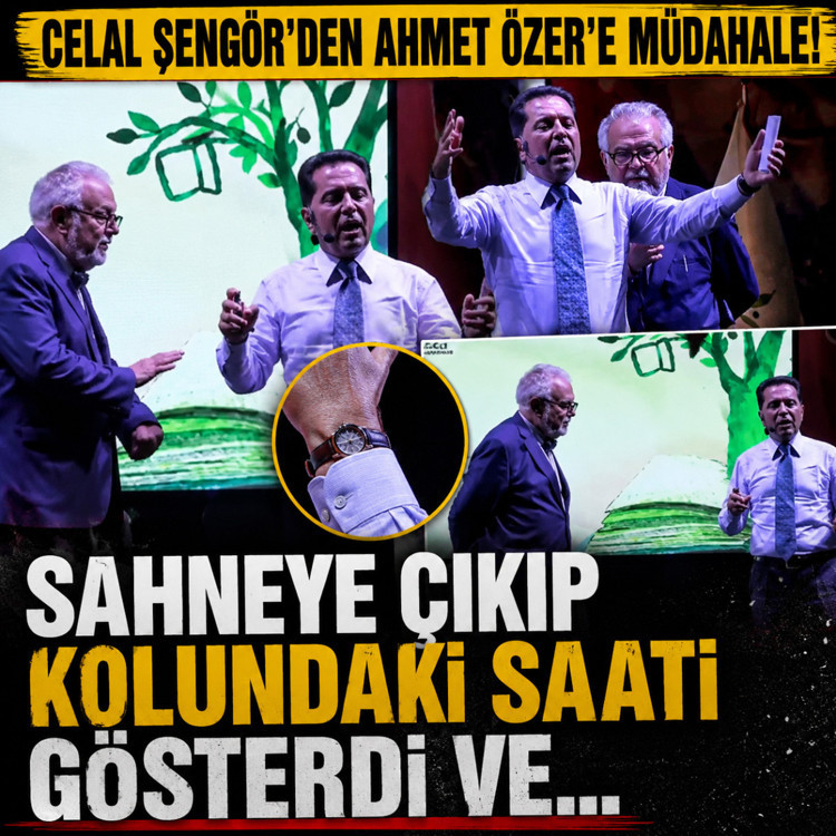 Celal Şengör'den Ahmet Özer'e müdahale! Kolundaki saati gösterdi ve...
