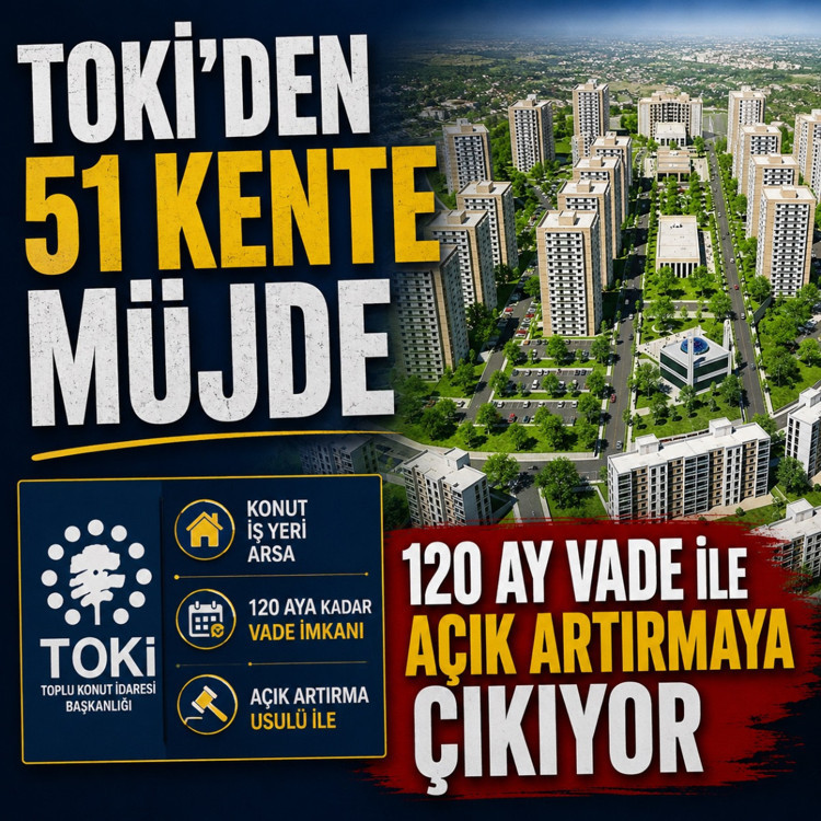 TOKİ'den 51 kent için müjde! 540 konut ve taşınmaz açık artırmaya çıkıyor...