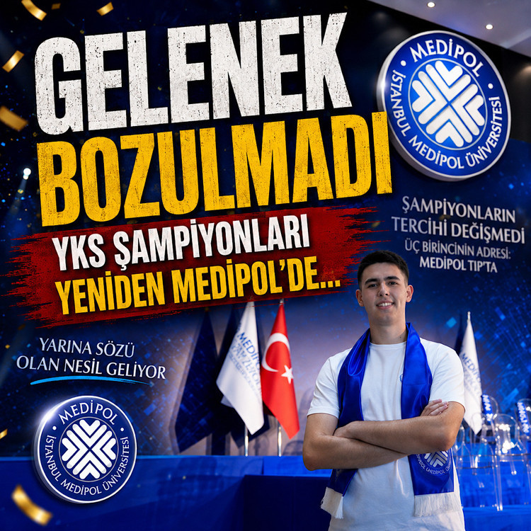 Gelenek bozulmadı! YKS şampiyonları yeniden Medipol’de...