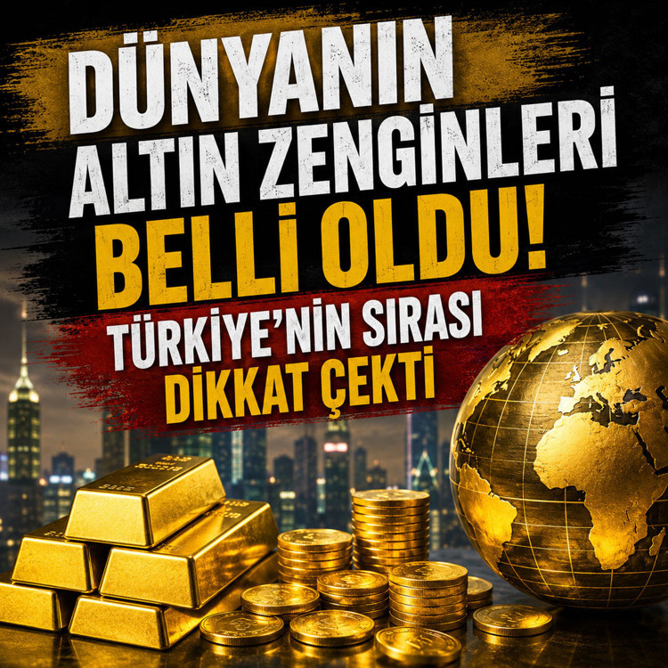 Dünyanın altın zenginleri belli oldu! Türkiye'nin sırası dikkat çekti