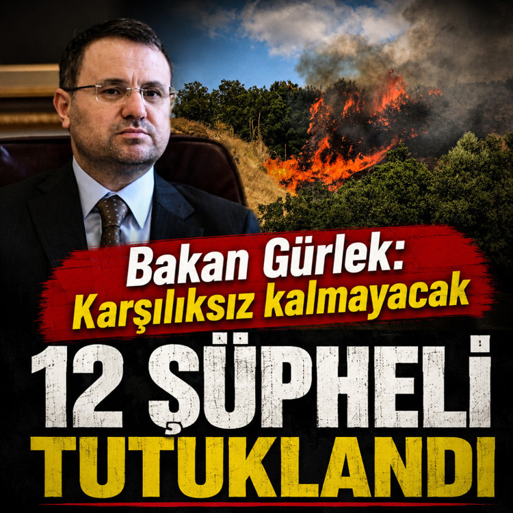 Orman yangını soruşturmaları! Bakan Gürlek açıkladı: 12 şüpheli tutuklandı