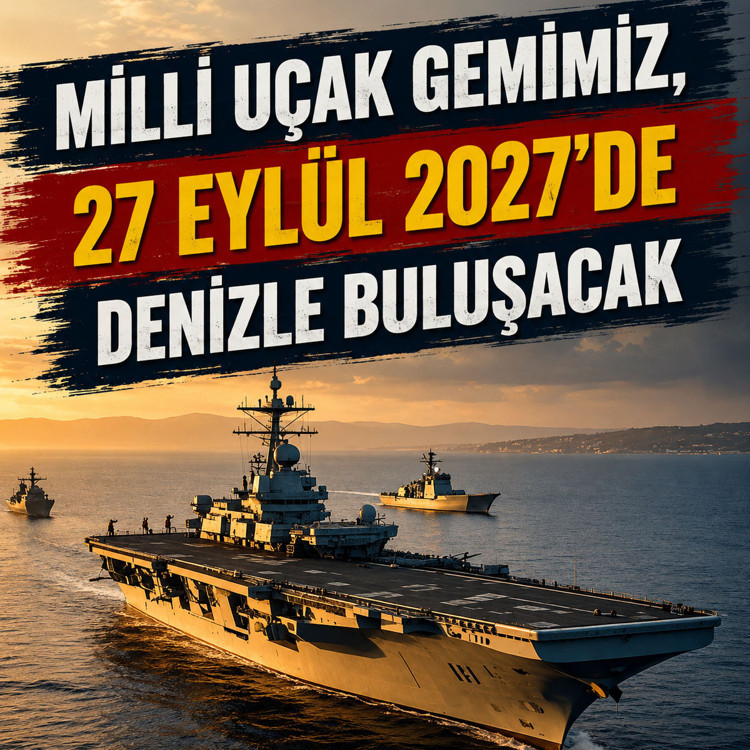 Milli Uçak Gemimiz, 27 Eylül 2027'de denizle buluşacak