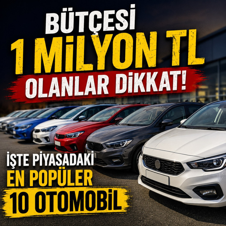 Bütçesi 1 milyon TL olanlar dikkat! İşte piyasadaki en popüler 10 otomobil