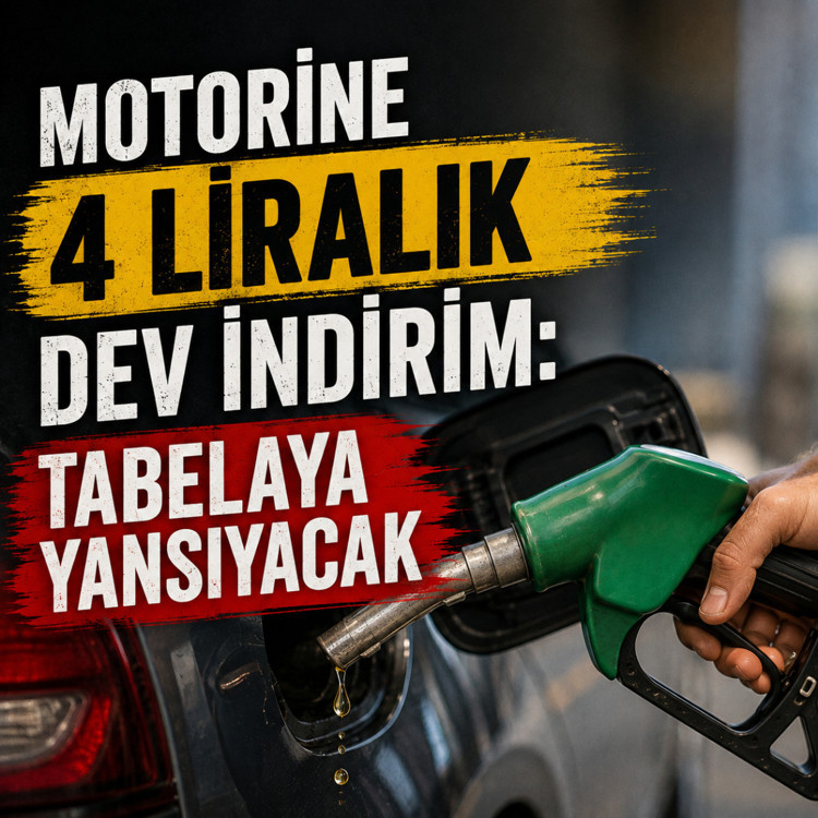 Motorine 4 liralık dev indirim: Tabelaya yansıyacak