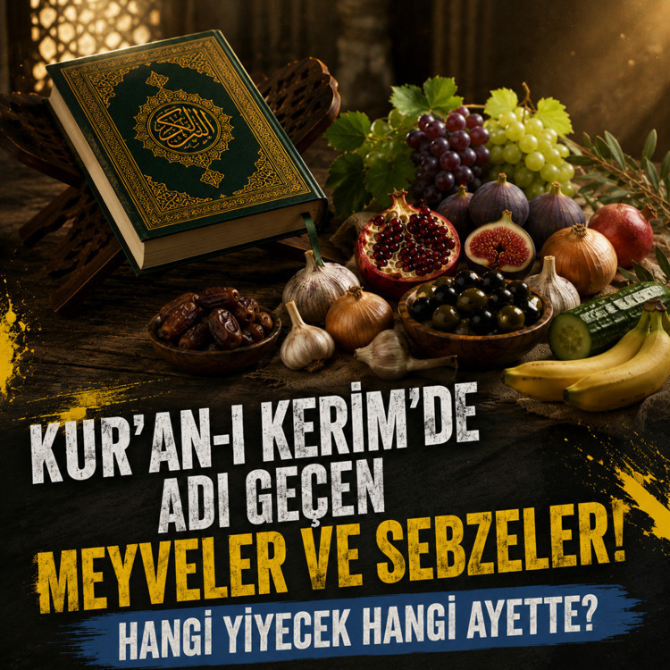 Kur’an-ı Kerim’de adı geçen meyveler ve sebzeler! Hangi yiyecek hangi ayette?