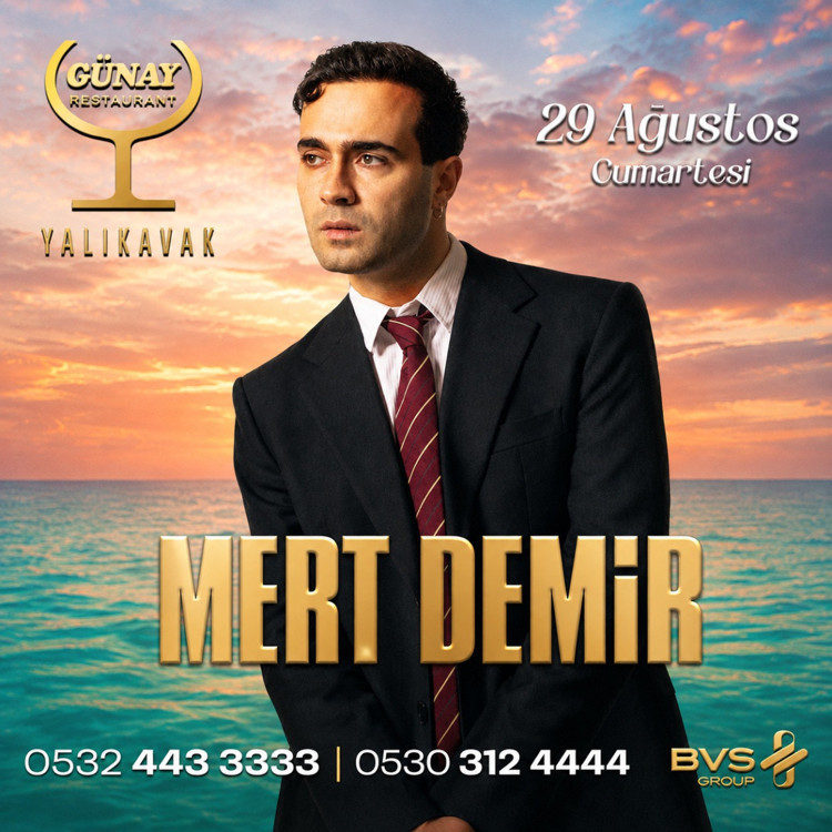 Mert Demir 29 Ağustos'ta Günay Restaurant'ta sahne alacak