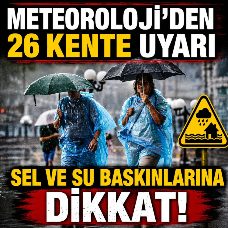 Sel ve su baskınlarına dikkat! 26 kente sarı ve turuncu kodlu uyarı yapıldı