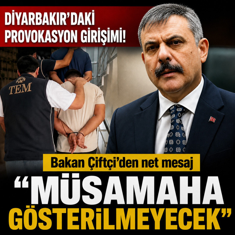 Diyarbakır'daki provokasyon girişimi! Bakan Çiftçi: "Sürece engel çıkaranlara müsamaha gösterilmeyecek"