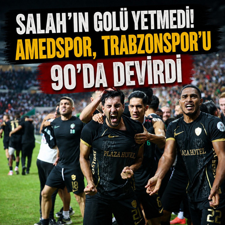 Amedspor, Trabzonspor’u 2-1 mağlup etti