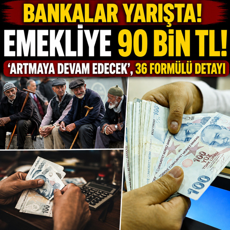 Emekliye 90 bin TL! Bankalar yarışta 'artmaya devam edecek', 36 formülü detayı