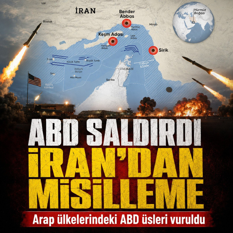 ABD İran'a saldırdı İran üç Arap ülkesindeki ABD üslerini füze ve dronelarla vurdu
