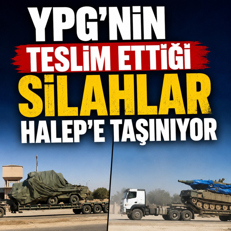 YPG'nin teslim ettiği silahlar Halep'e taşınıyor