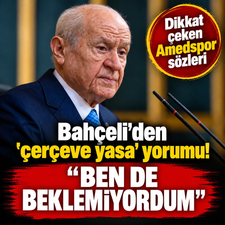 MHP lideri Devlet Bahçeli'den "çerçeve yasa" yorumu: Doğrusu ben de beklemiyordum