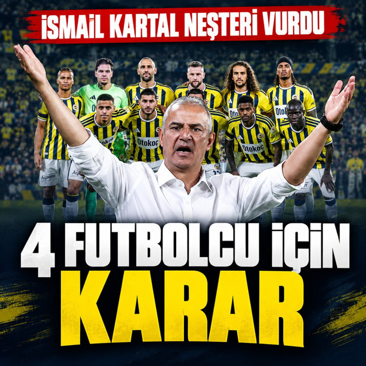 İsmail Kartal harekete geçti Roma maçında 4 futbolcuyu kulübeye çecek