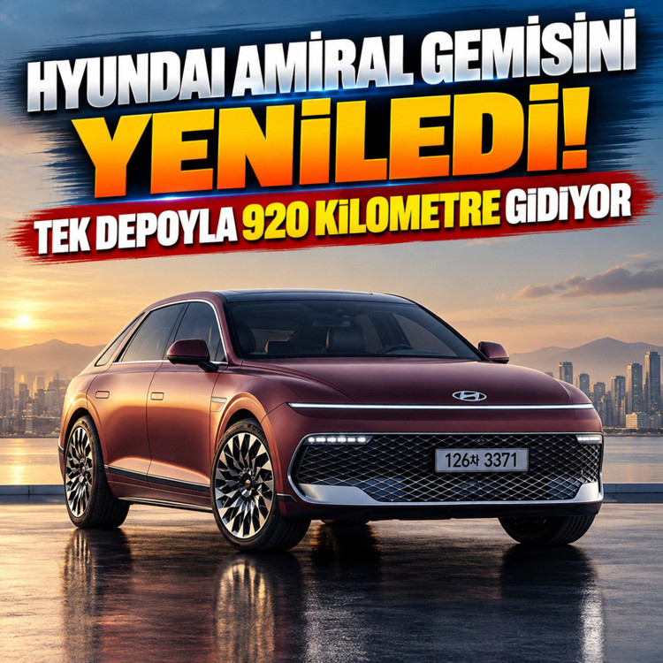 Hyundai amiral gemisini yeniledi! Tek depoyla 920 kilometre gidiyor