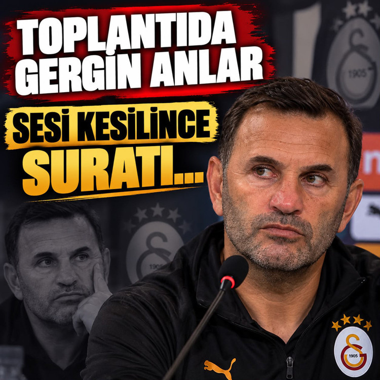 Basın toplantısında gergin anlar! Sesi kesilince Okan Buruk'un suratı...