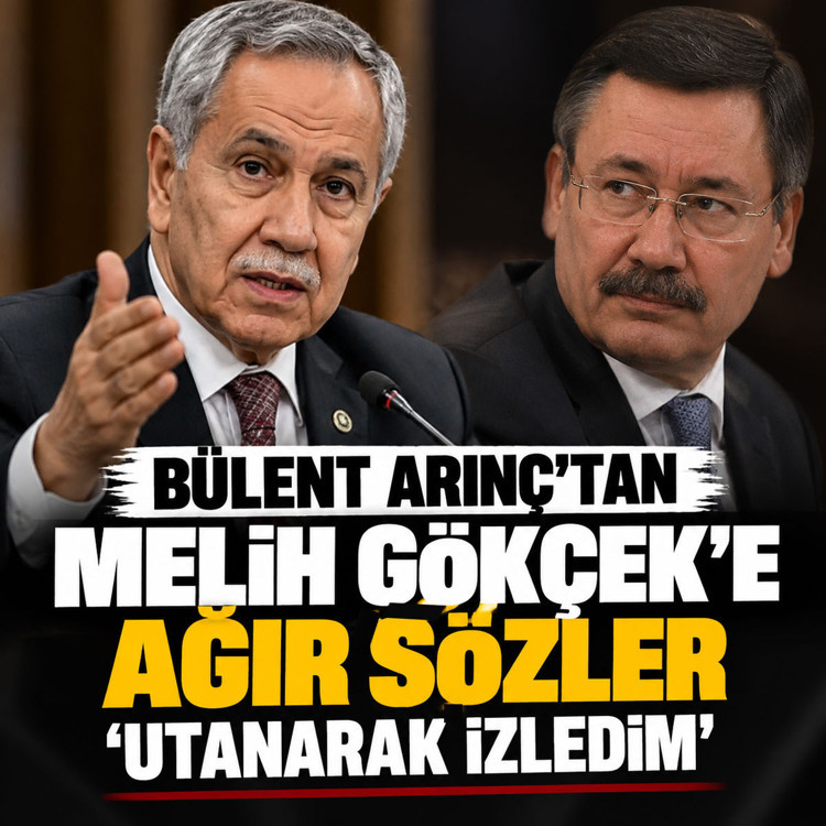 Bülent Arınç'tan Melih Gökçek'e: 'Utanarak izledim'