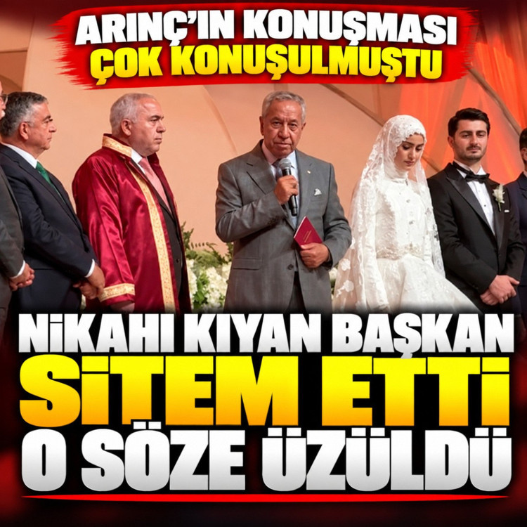Bülent Arınç'ın konuşması gündem oldu nikayı kıyan Ergün Turan kendisi üzen sözü açıkladı