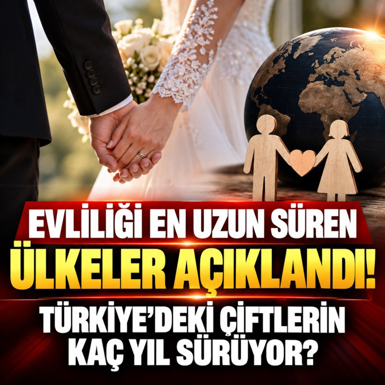 Evliliği en uzun süren ülkeler açıklandı! Türkiye'deki çiftlerin kaç yıl sürüyor?