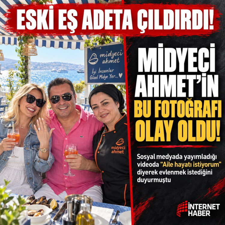 Midyeci Ahmet'in öpüşme pozu eski eşini çileden çıkardı! Bakın ne yaptı...